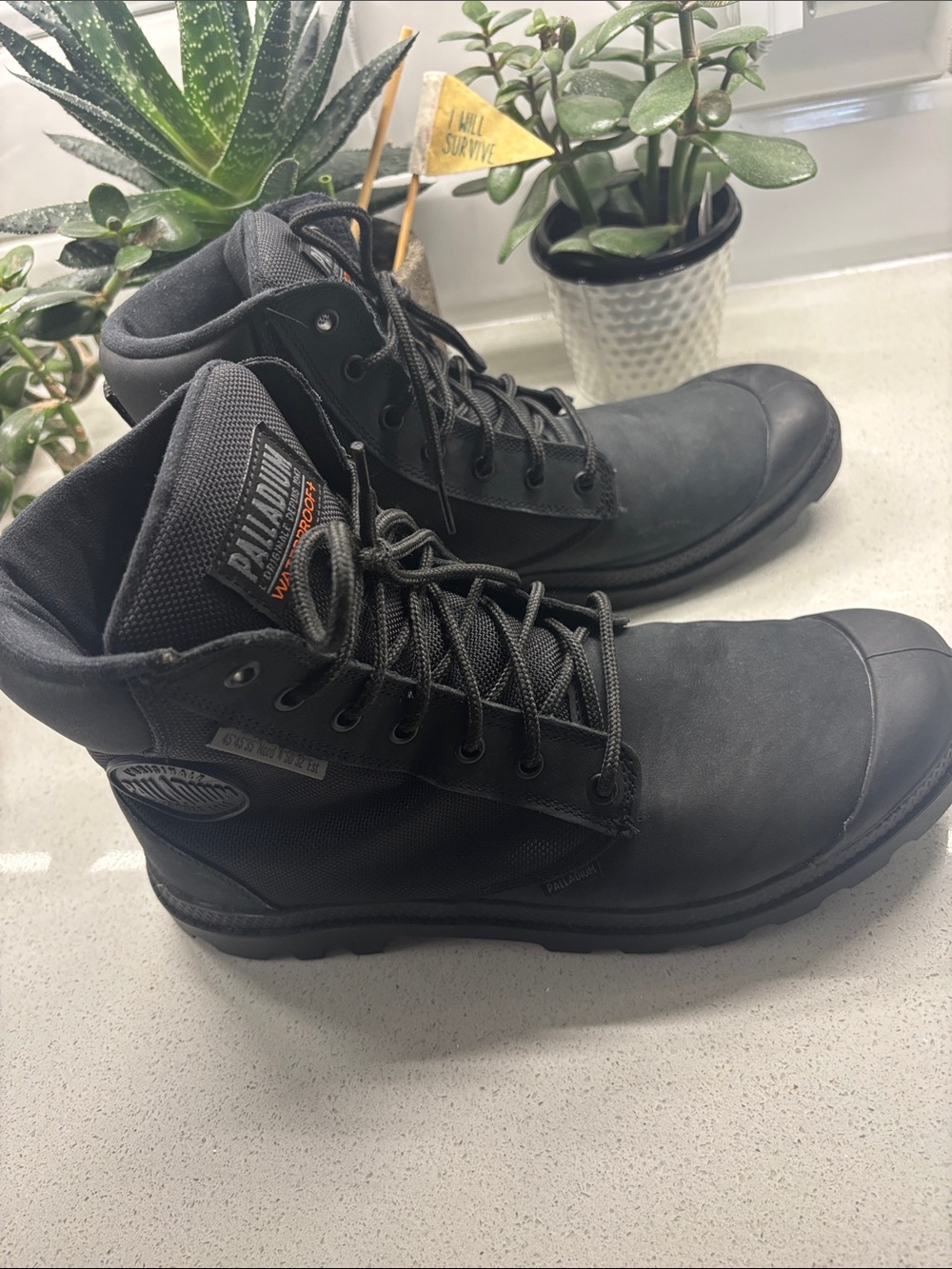 Palladium Men’s Black High-Top Lace-Up Boots